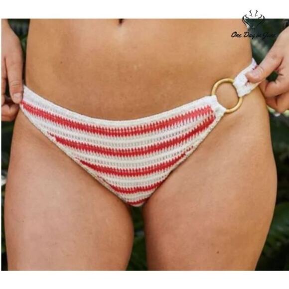 American Eagle Outfitters Aerie Crochet Cheeky Bikini Bottom Size M - Picture 1 of 5